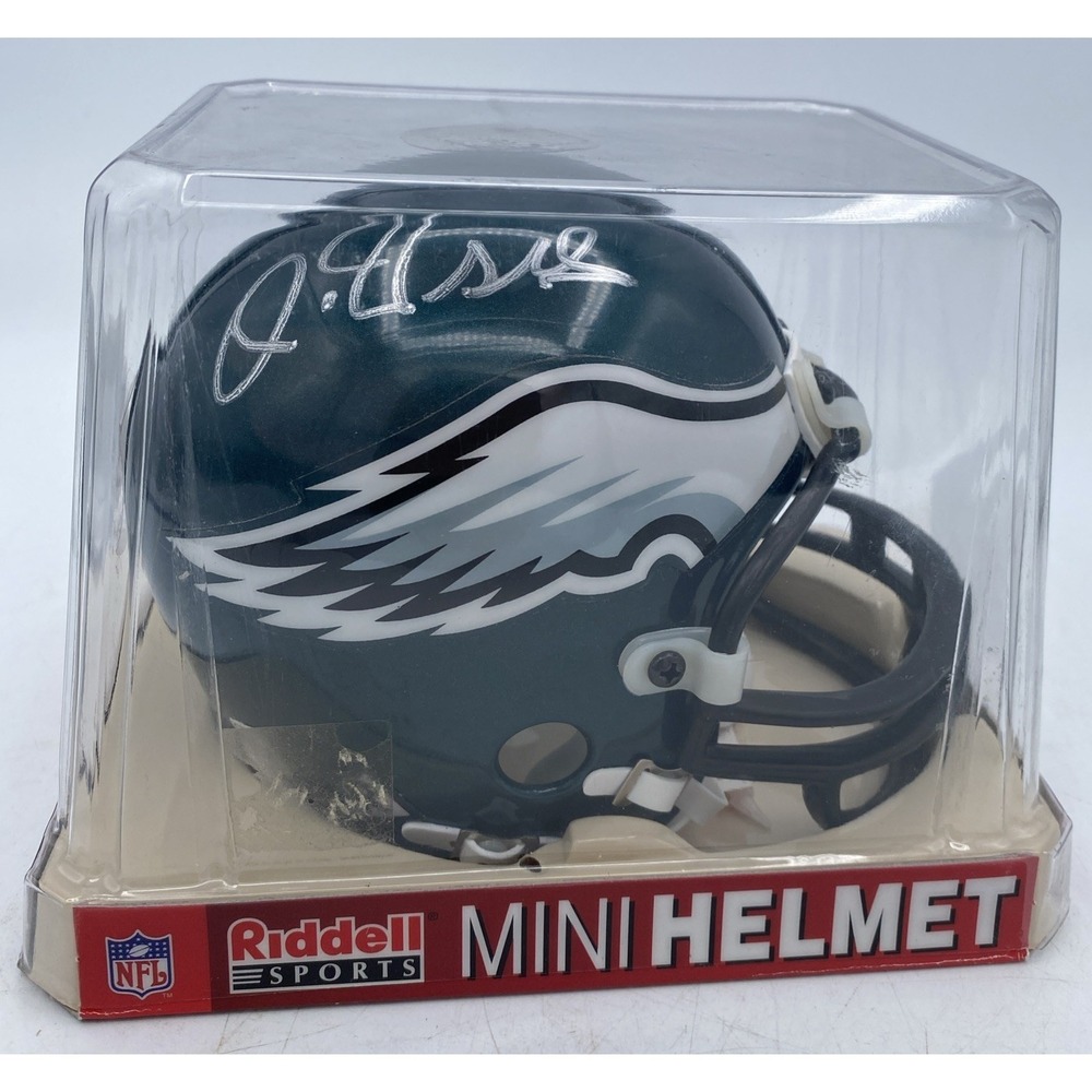 Riddell Philadelphia Eagles NFL Mini‎ Helmet Green White Black UNKNOWN SIGNATURE